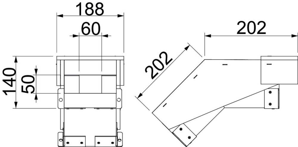 OBO Bettermann Vertikalbogen fallend BSKH09-VF0506