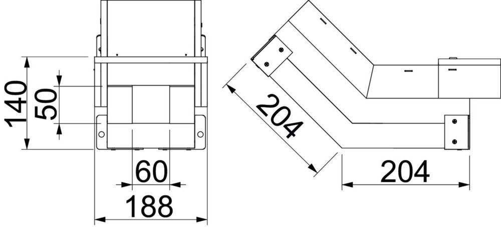 OBO Bettermann Vertikalbogen steigend BSKH09-VS0506