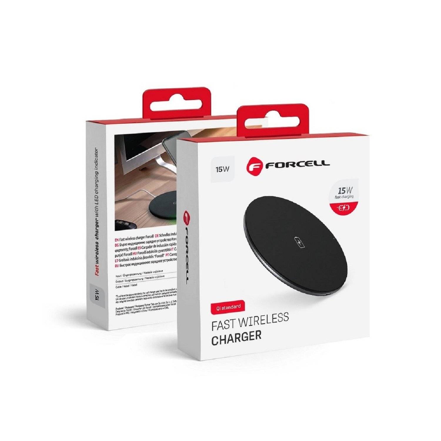 Forcell 15W Induktion Ladegerät SchnellladungSchwarz