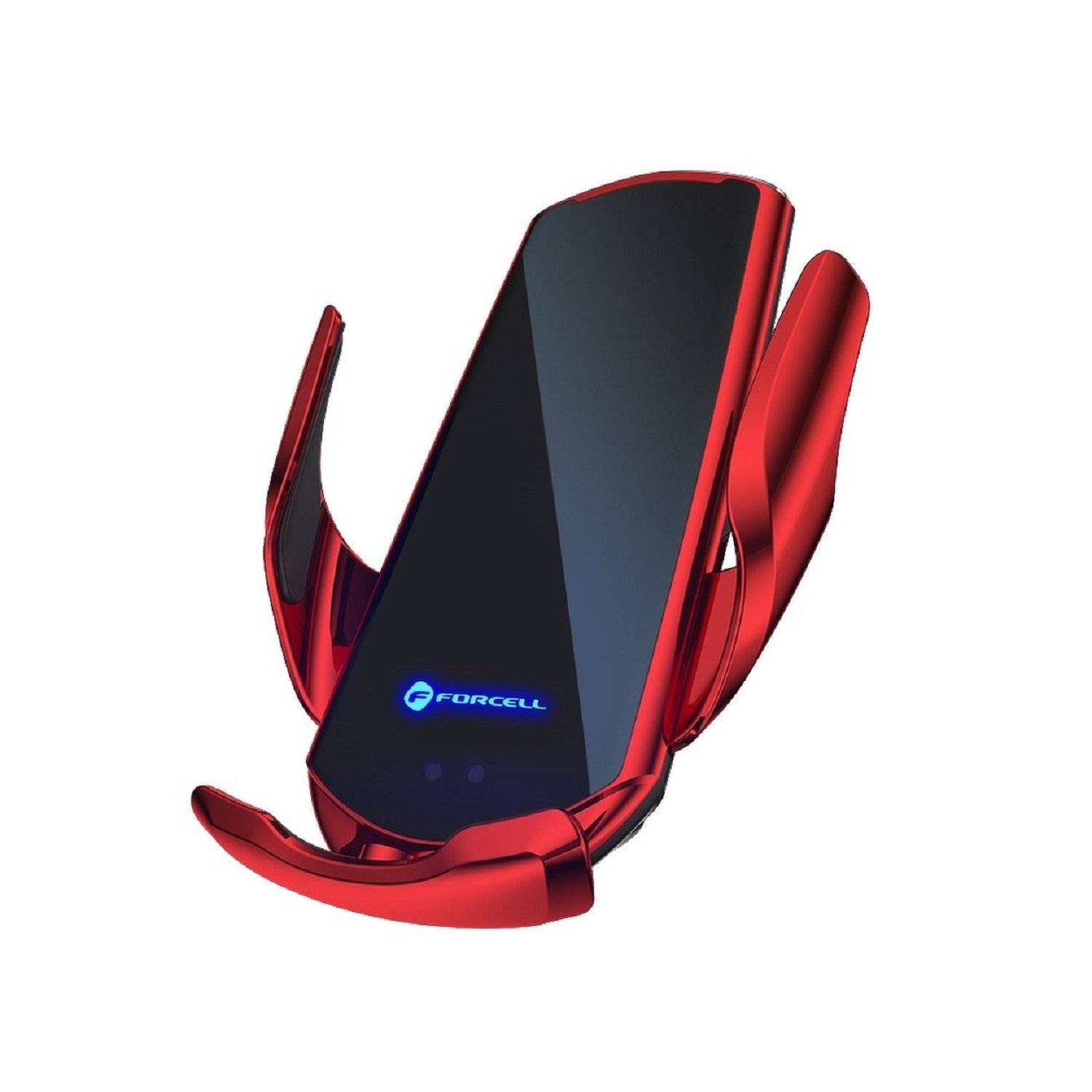 FORCELL HS1 Autohalterung KFZ-Halterung Automatisch 15W Induktionsladen + Adapt. Magnetisch Rot