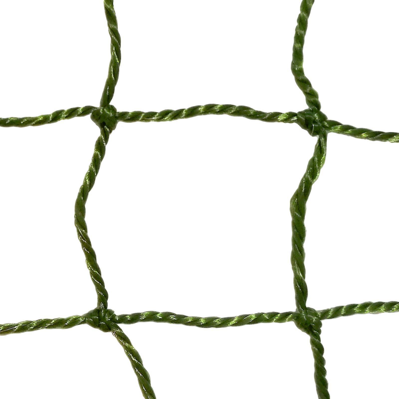 Set - Katzenschutznetz Dunkelgrün (drahtverstärkt) 4x3 m + 2 Teleskopstützen Blau 65-115 cm