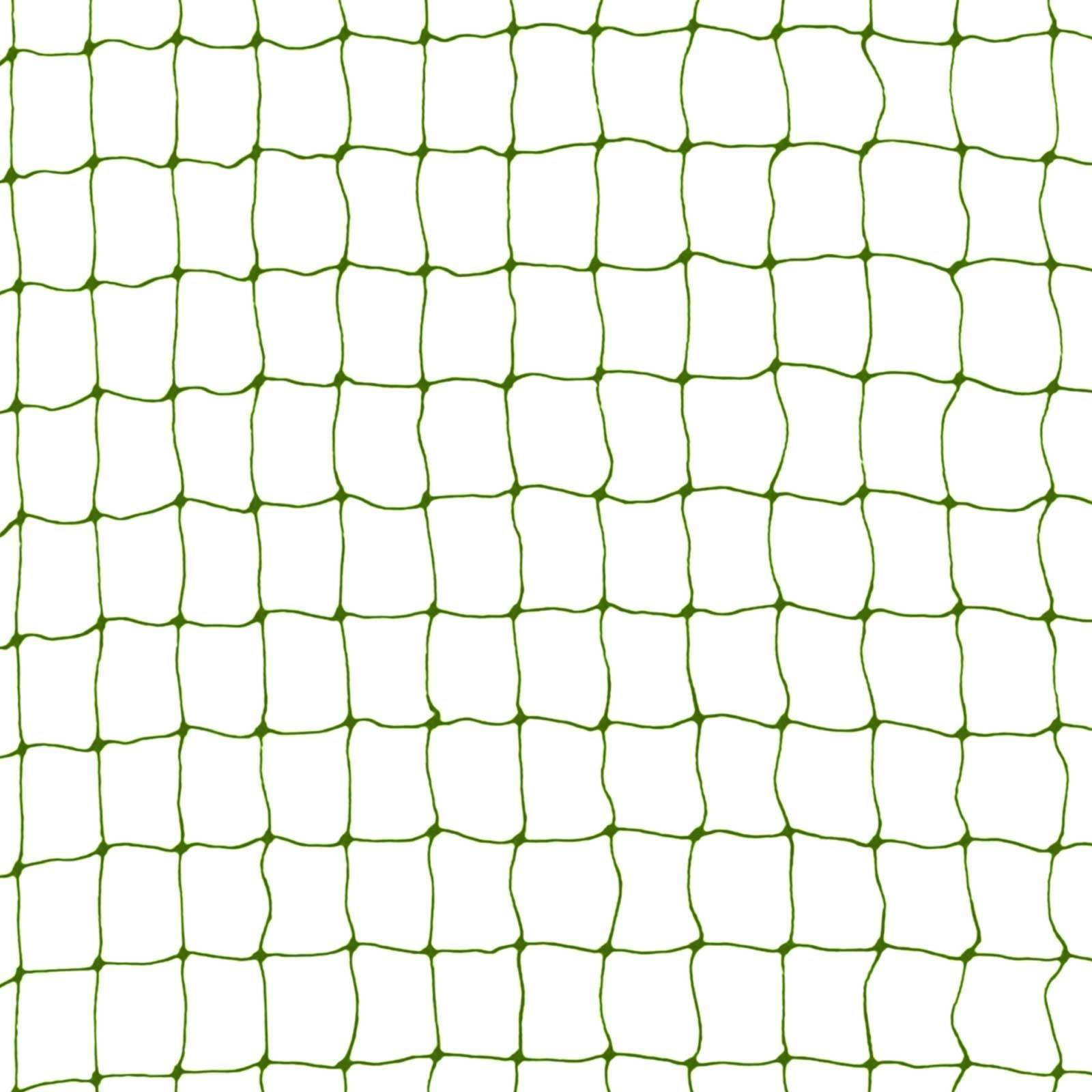 Set - Katzenschutznetz Dunkelgrün (drahtverstärkt) 3x2 m + 2 Teleskopstützen Weiß 160-290 cm
