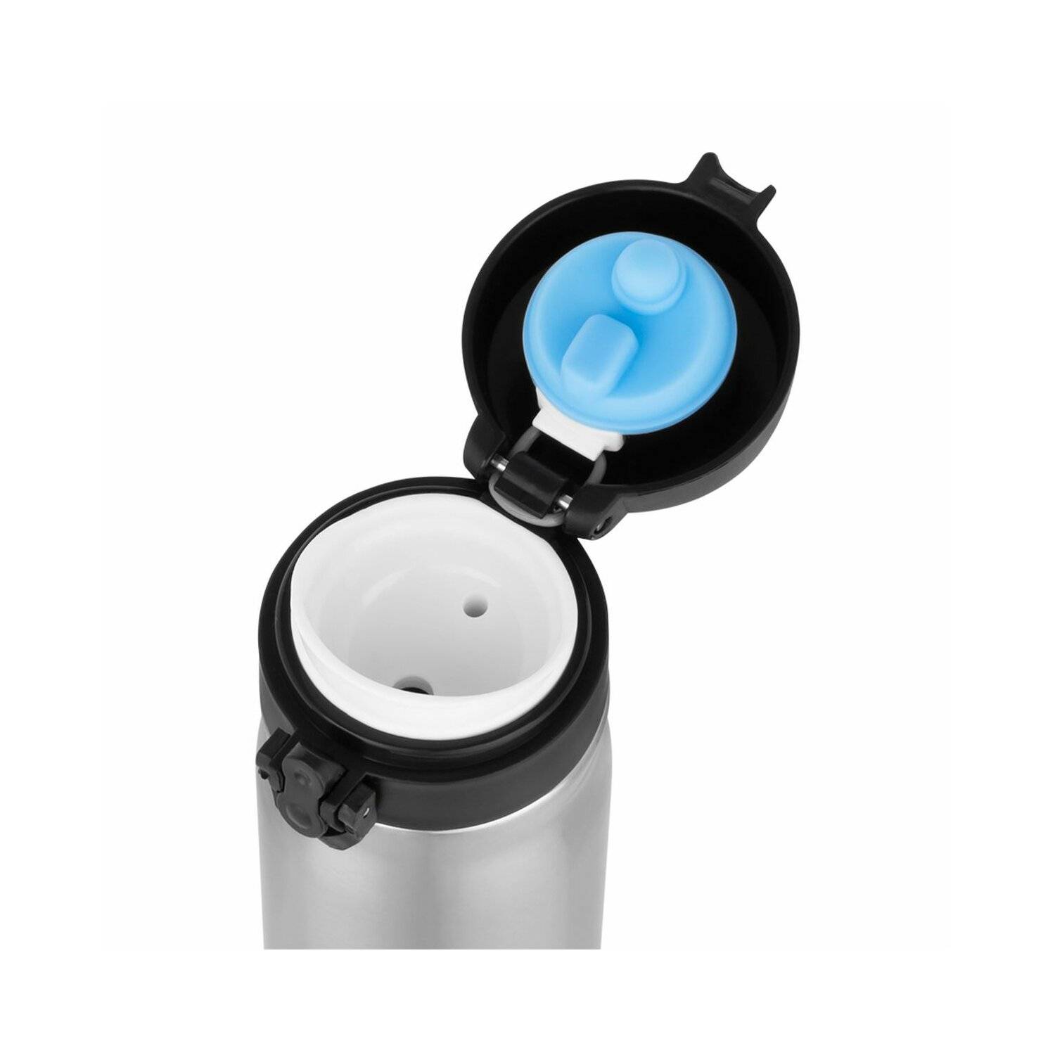 Glänzende Edelstahlflasche | 400 ml, Silber