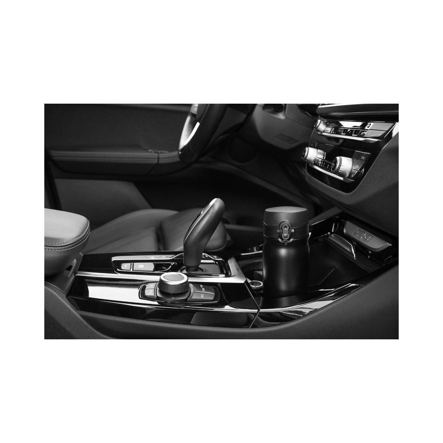 Matte Edelstahlflasche | 400 ml, Schwarz