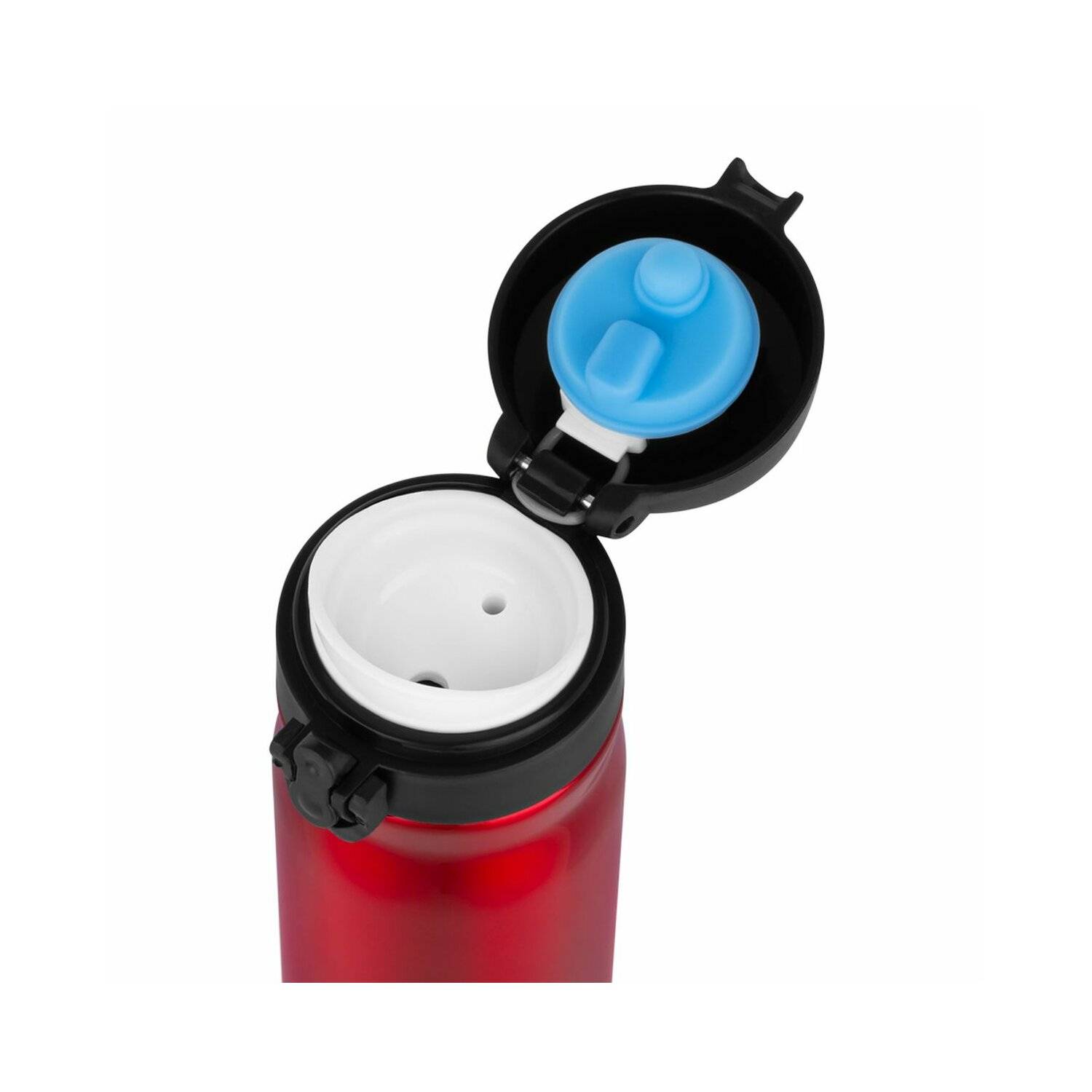 Glänzende Edelstahlflasche | 400 ml, Rot