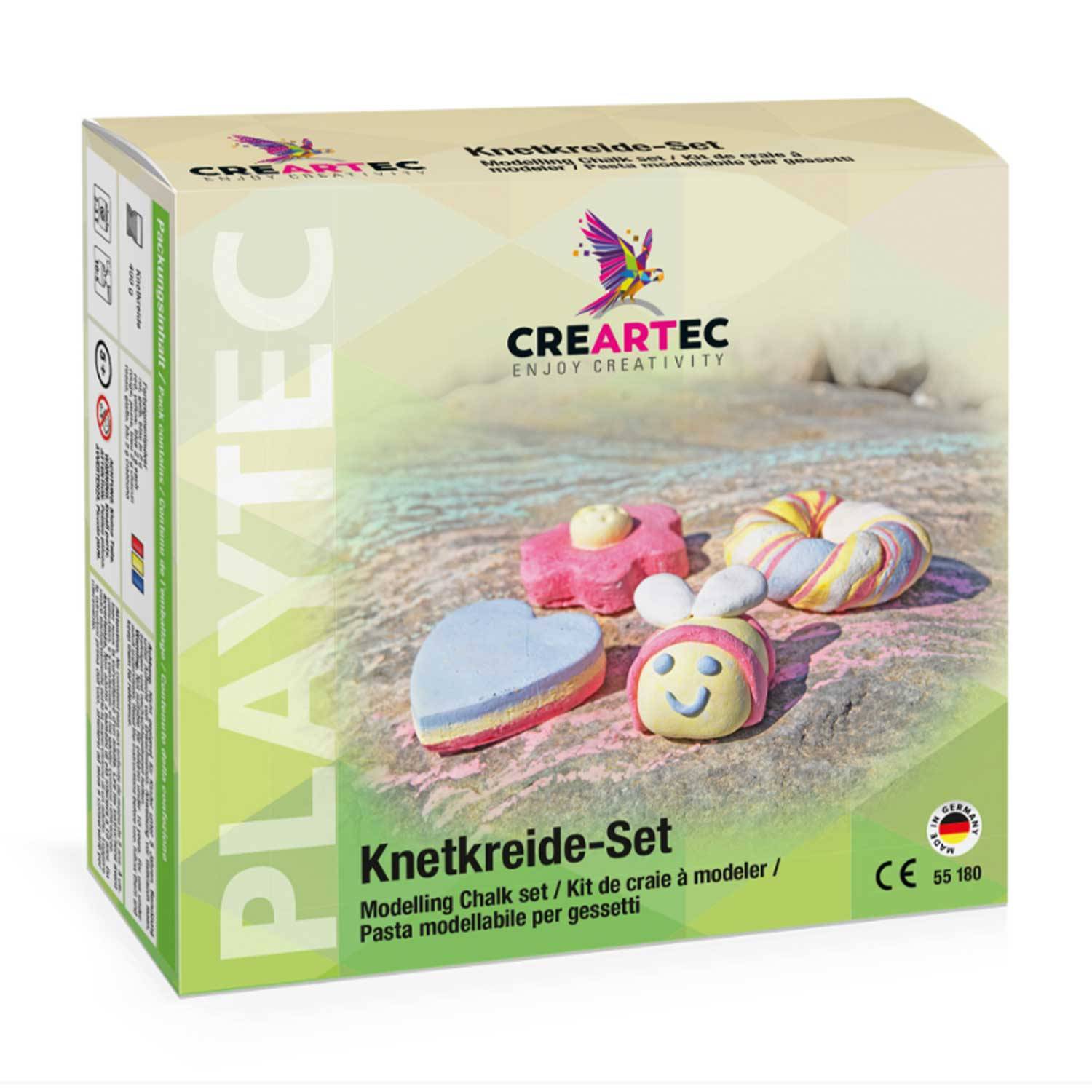 Artidee Knetkreide-Set (400g), lufttrocknend, inkl. Farbpigmentpulver