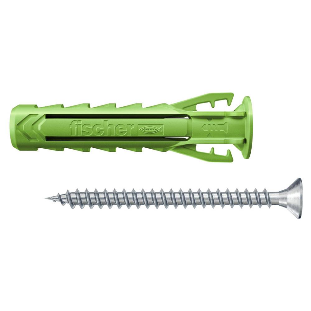 Spreizdübel SX Plus Green - Ø 8 mm - Länge 40 mm - mit Spanplattenschrauben - VE 45 Stück - Preis per VE