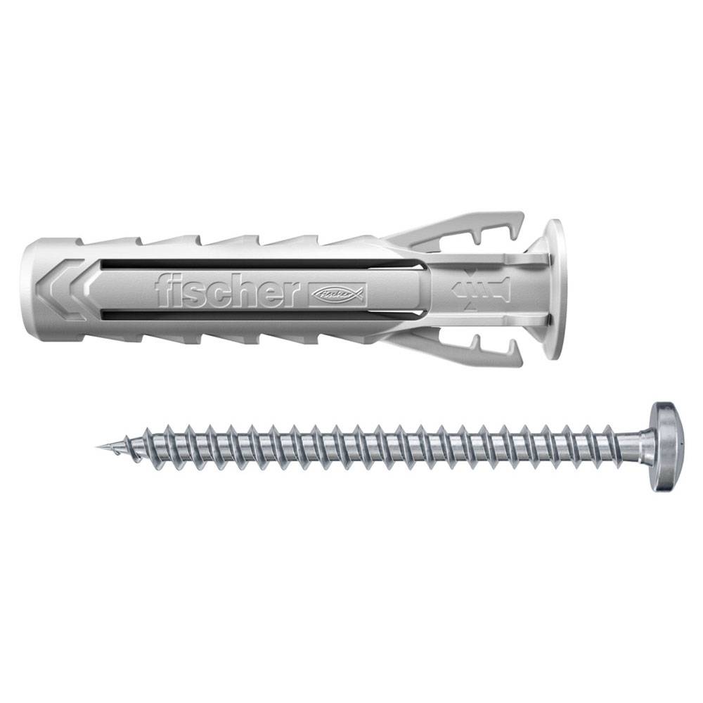 Spreizdübel SX Plus - Ø 6 mm - Länge 30 mm - mit Panhead-Spanplattenschrauben - VE 100 Stück - Preis per VE