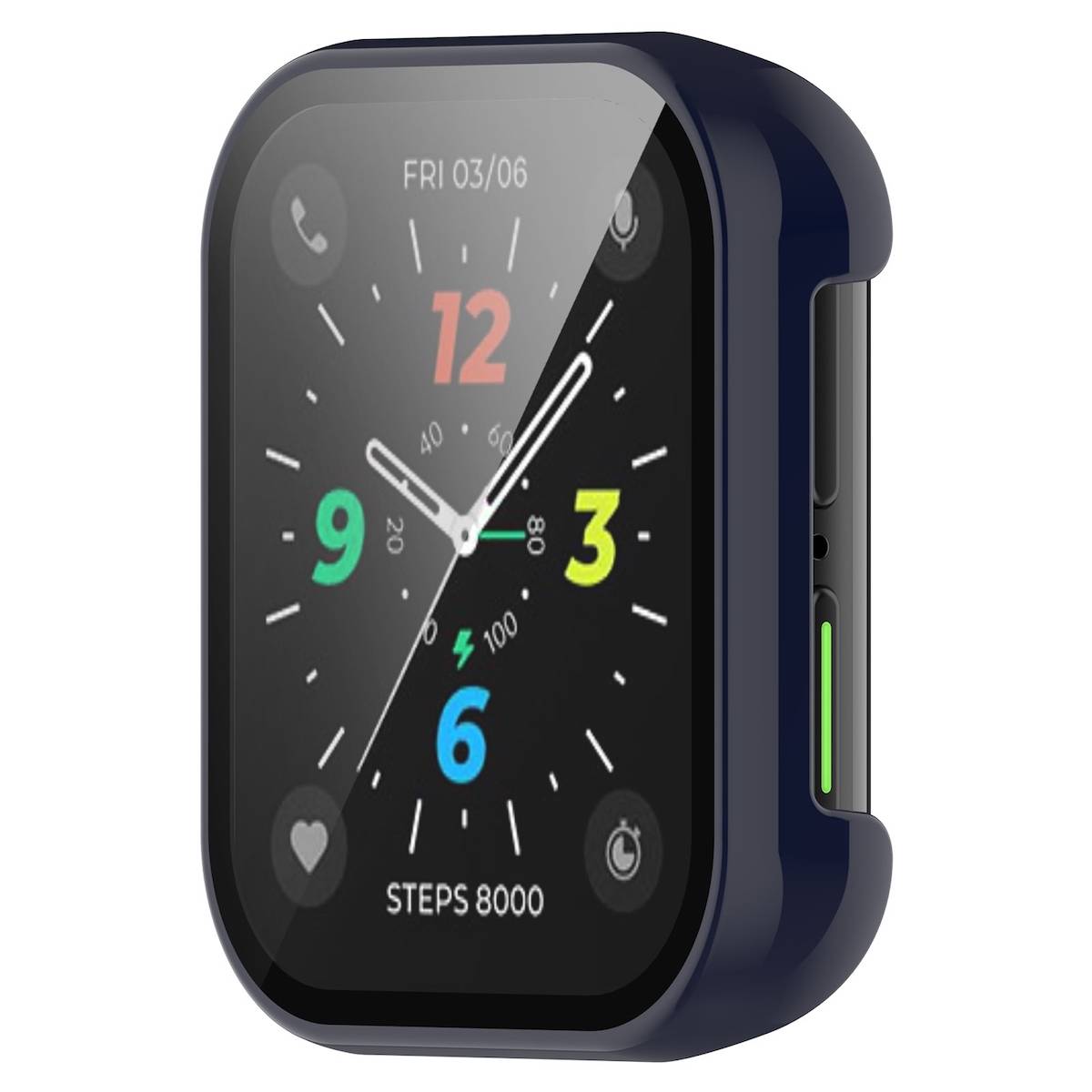Für OPPO Watch 2 46mm Shockproof Hochwertiges Silikon Design Uhr Gehäuse Schutz Case Hülle Blau