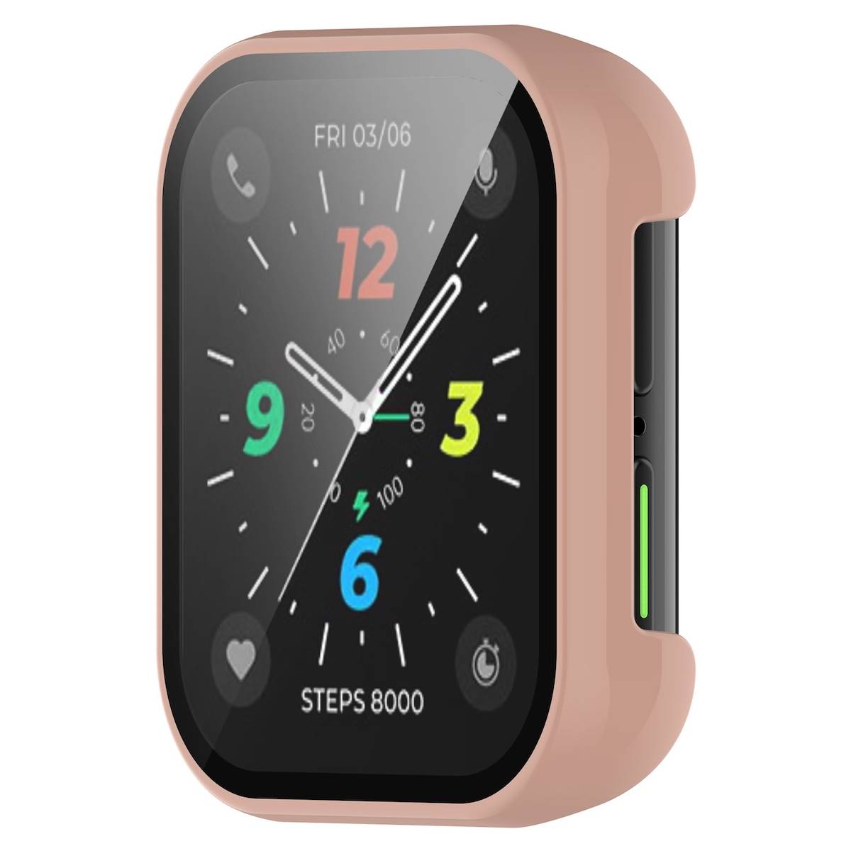Für OPPO Watch 2 46mm Shockproof Hochwertiges Silikon Design Uhr Gehäuse Schutz Case Hülle Rosa