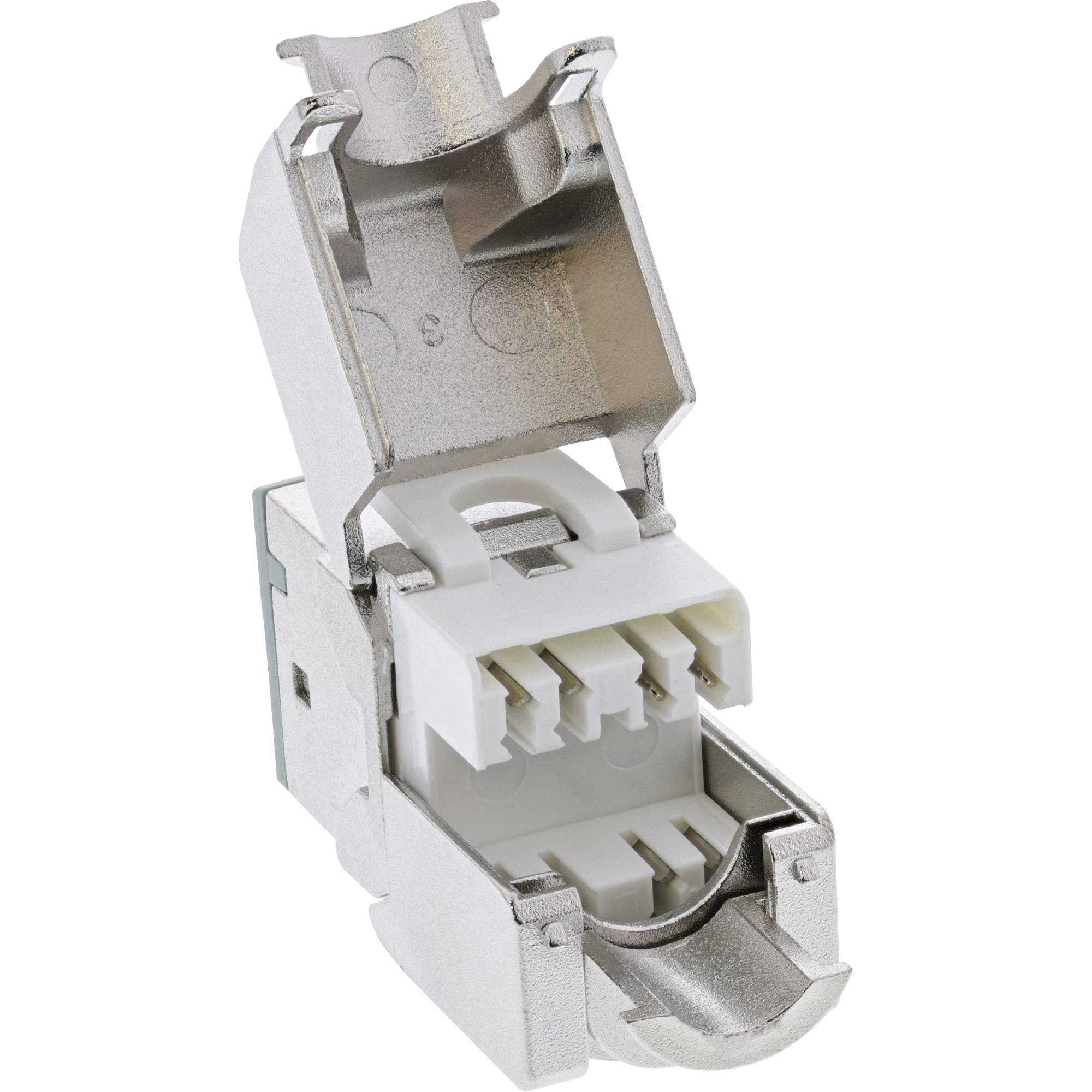 INLINE - Keystone RJ45 Buchse - geschirmt - Cat.6A - grau 8er Pack