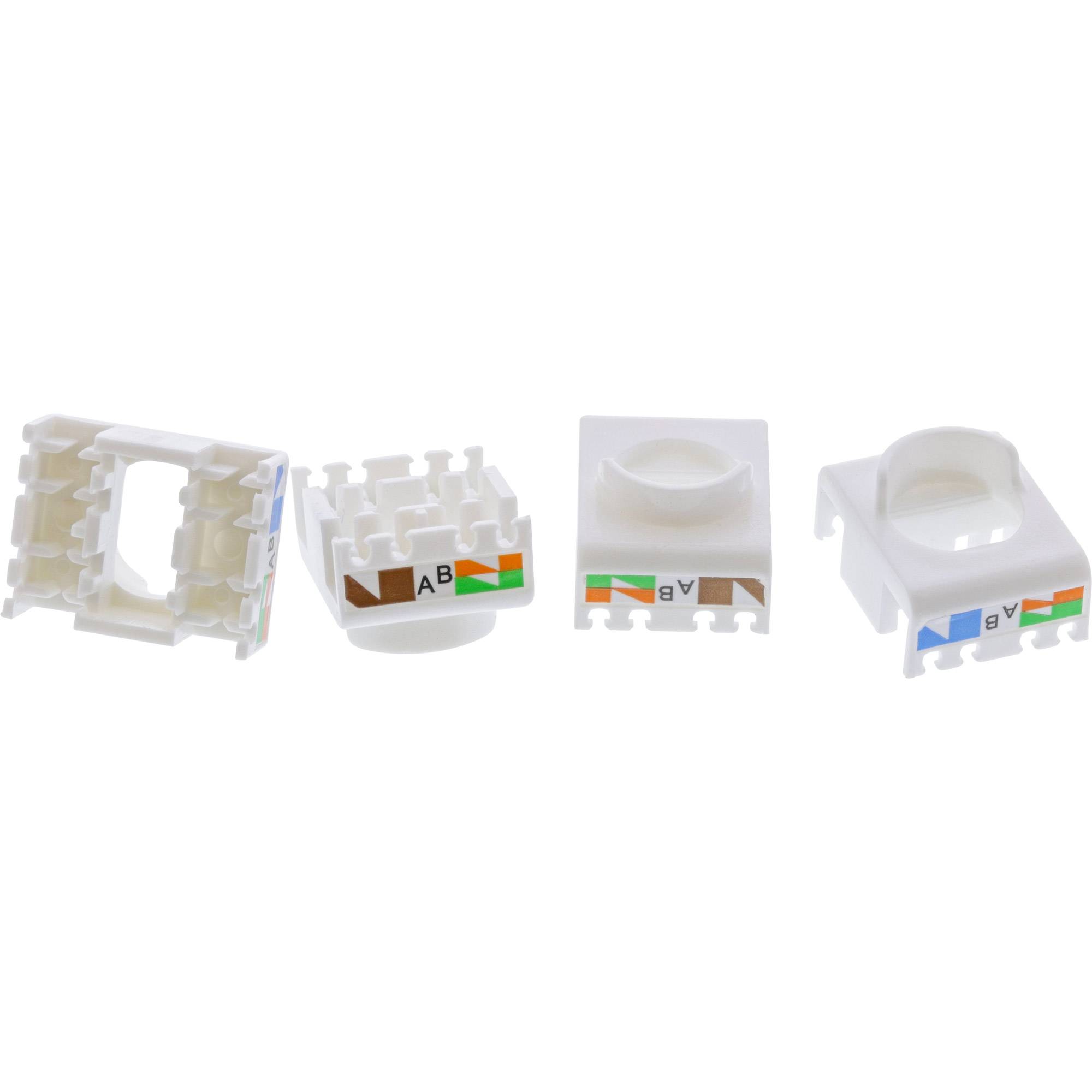 INLINE - Keystone RJ45 Buchse - geschirmt - Cat.6A - gelb 8er Pack