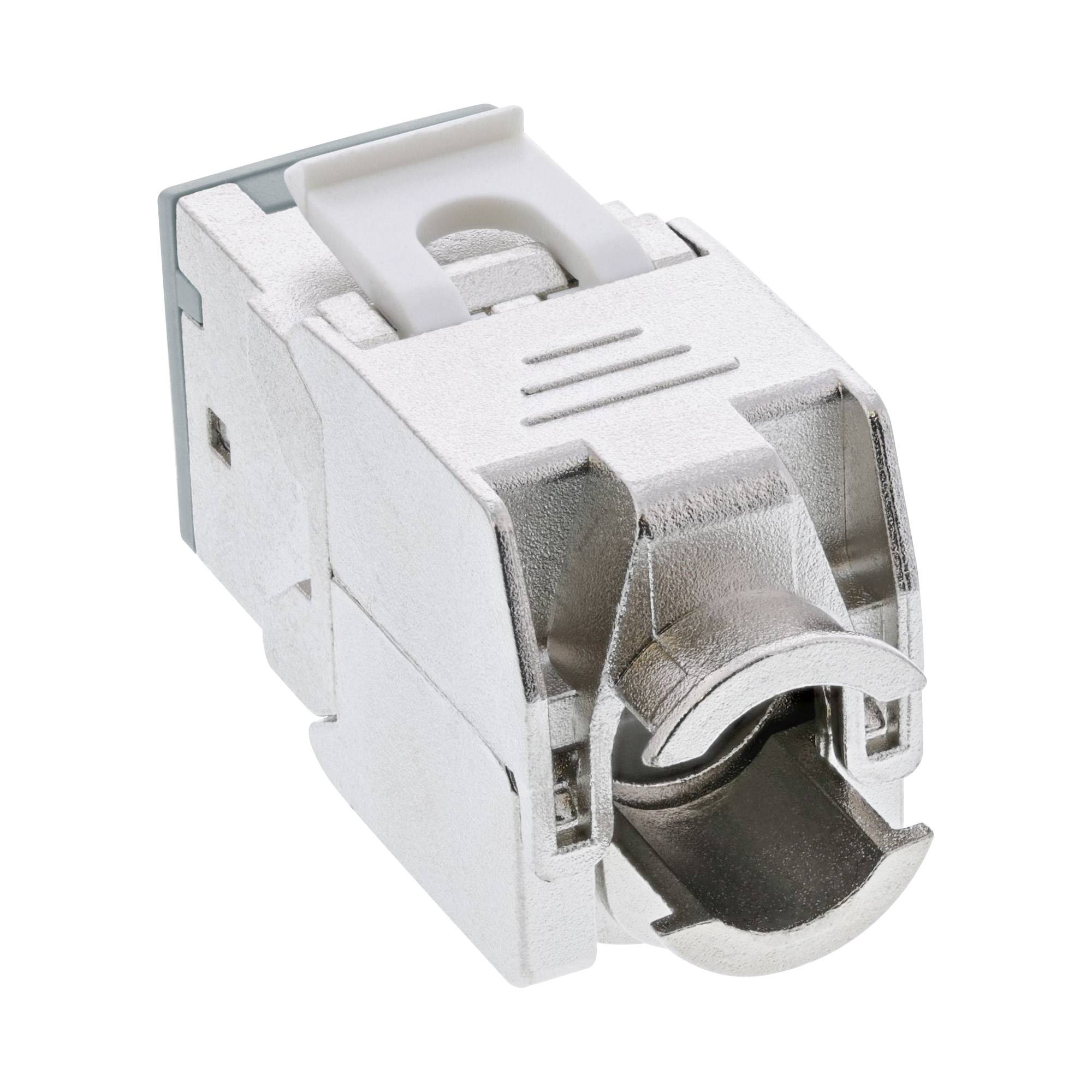 INLINE - Keystone RJ45 Buchse - geschirmt - Cat.6A - grau 8er Pack