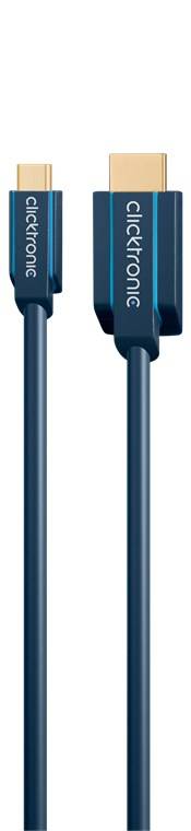 clicktronic Adapterkabel USB-C auf HDMI 3 m (1er Faltschachtel)