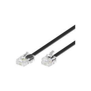 RJ11-RJ45 10M M/M Schwarz 6P/4C-8P/4C
