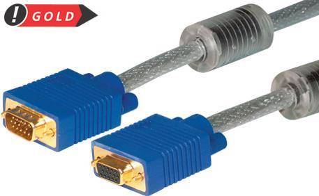 S-VGA Monitorkabel High Quality, vergoldet, 15pol HD D-Sub St./Bu., 20,0 m Hochwertiges Monitorkabel für beste