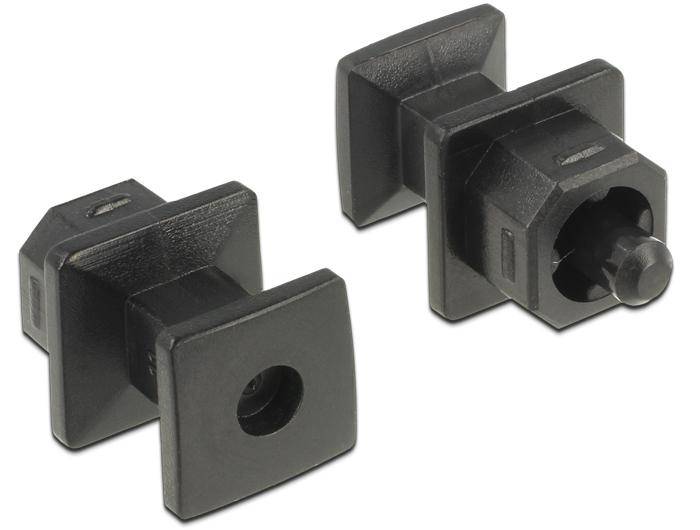 Staubschutz für TOSLINK Buchse mit Griff 10 Stück schwarz