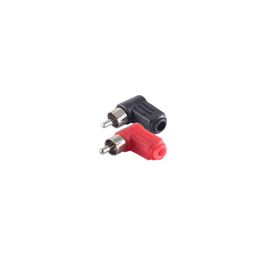 Cinchstecker, Winkel, rot und schwarz