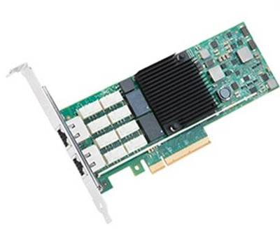 Intel X710-DA2, Eingebaut, Kabelgebunden, PCI Express, Faser, 40000 Mbit/s, Grün, Silber