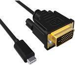 ACT USB Type C to DVI male conversion cable 4K/30Hz, 2 meter USB3.1 CM -DVI 4K/30HZ 2M (SB0033)