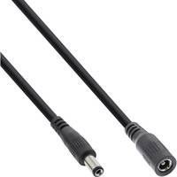 INLINE - DC Verlängerungskabel - DC Stecker/Buchse 5,5x2,5mm - AWG 18 - schwarz 2m