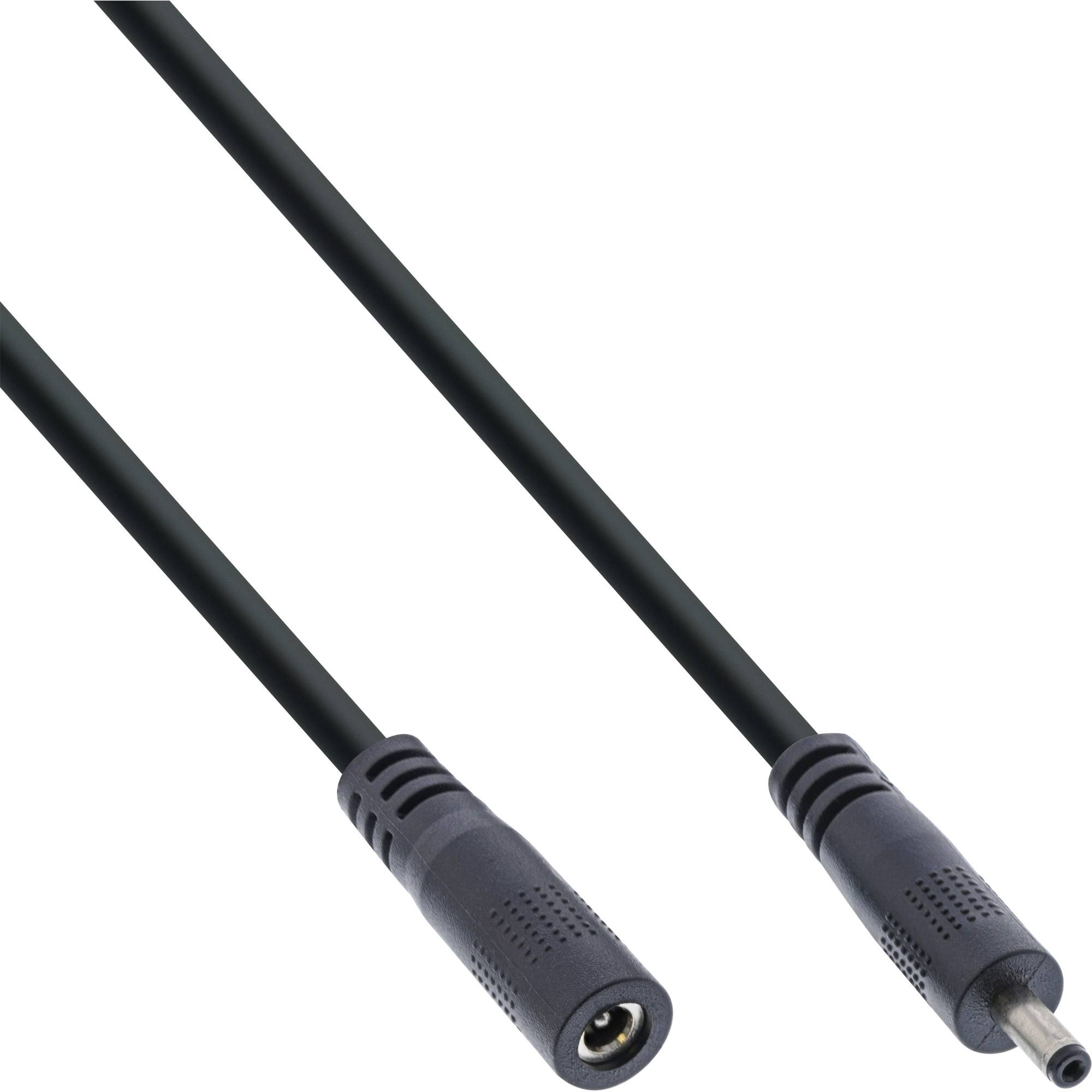 INLINE - DC Verlängerungskabel - DC Stecker/Buchse 3,5x1,35mm - AWG 18 - schwarz 2m