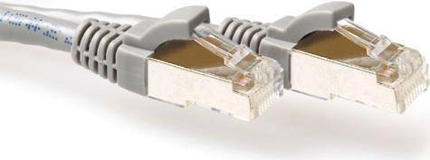ACT Grey 20 meter LSZH SFTP CAT6A patch cable snagless with RJ45 connectors