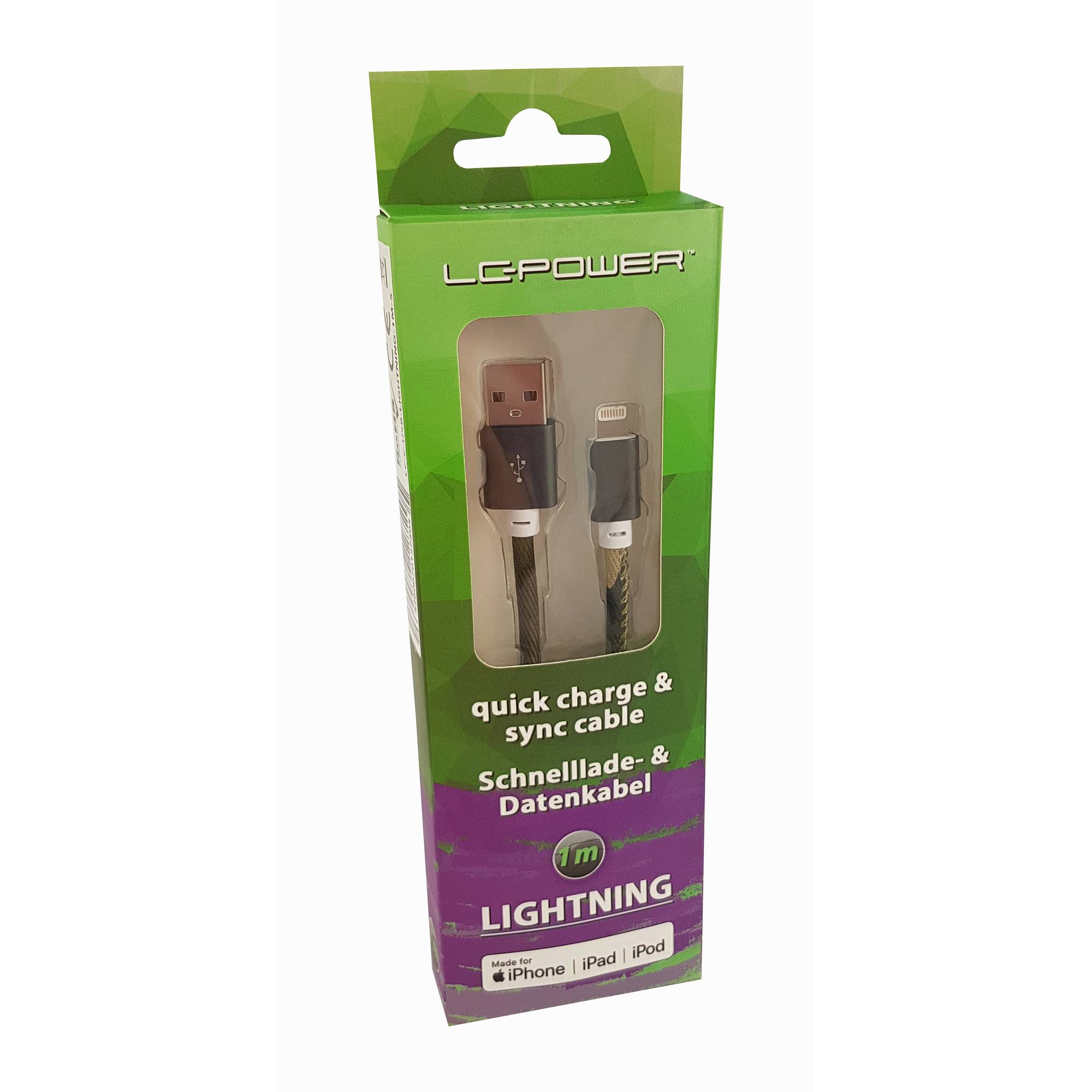 LC-POWER - LC Power - Lightning-Kabel - USB männlich zu Lightning männlich