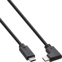INLINE - USB 3.2 Gen.2 Kabel - USB-C Stecker/Stecker gewinkelt - schwarz - 0,5m