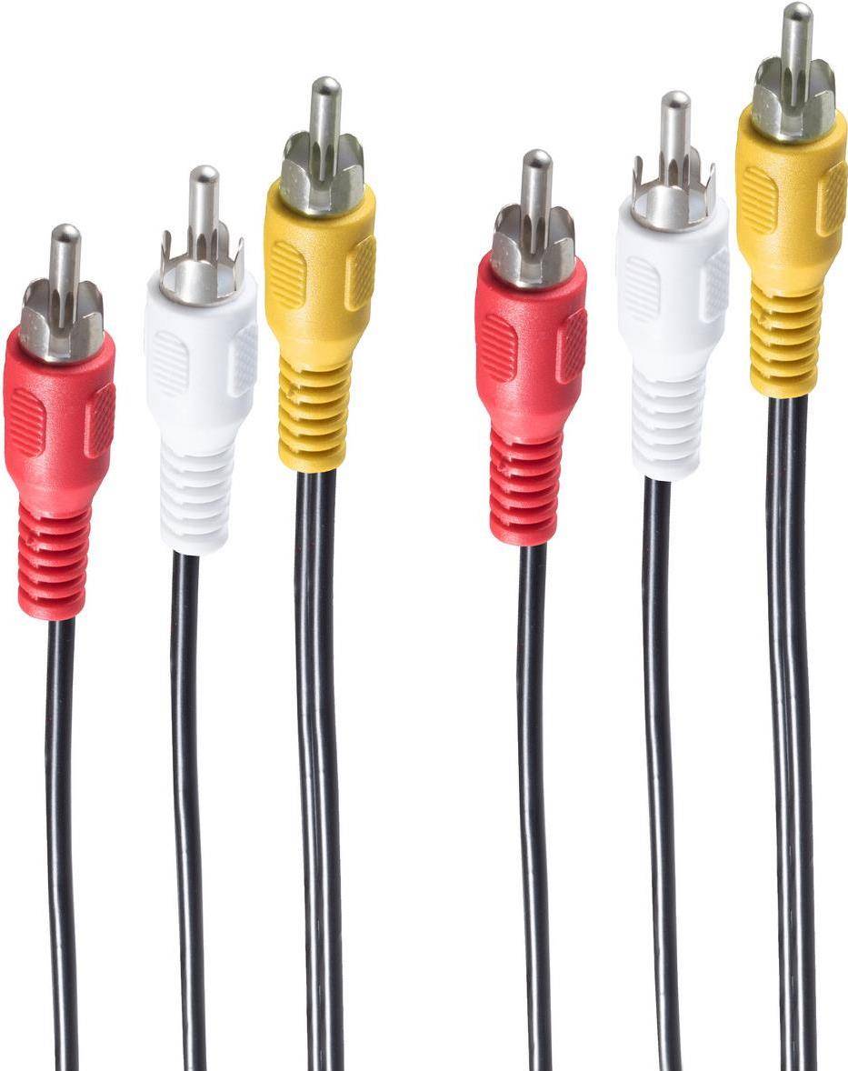 shiverpeaks ®-BASIC-S--Video Cinch Kabel-3 Cinchstecker auf 3 Cinchstecker, 1xVideo, 2xAudio, 5,0m (BS90024-5)