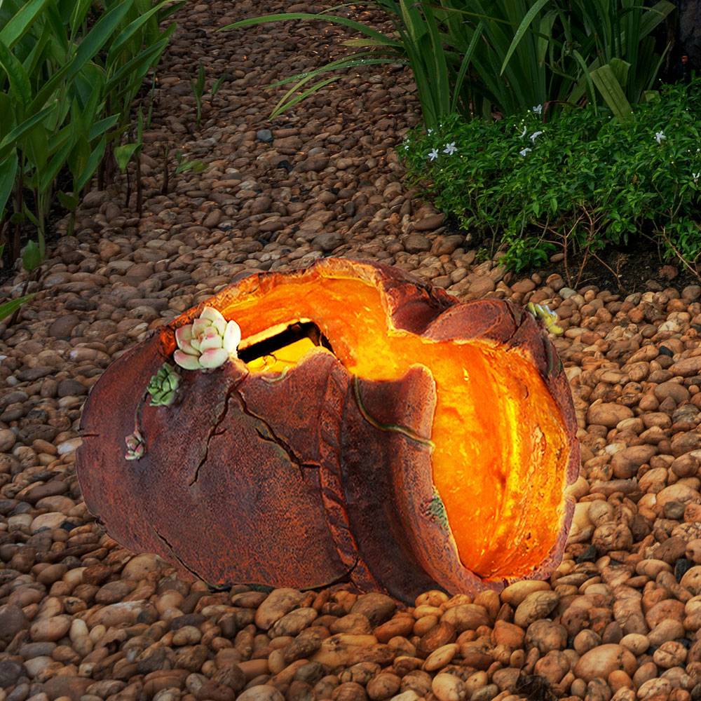 Solar Blumentopf Pflanzgefäß Beleuchtet Deko Licht für Haus und Garten Blumenvase Antik, Lichteffekt Römer Gefäß, 1x LED warmweiß, LxH 27x20 cm