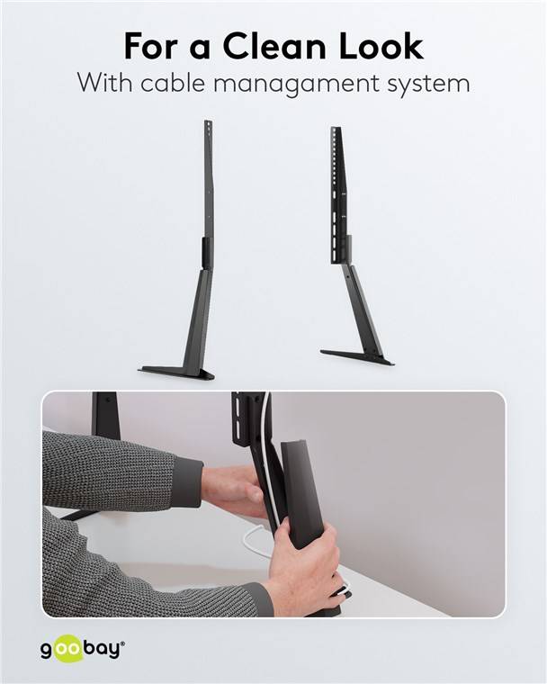 Goobay TV-Standfüße - Halterung für Fernseher und Monitore zwischen 32 und 70 Zoll (81-178 cm) bis 50 kg, neigbar