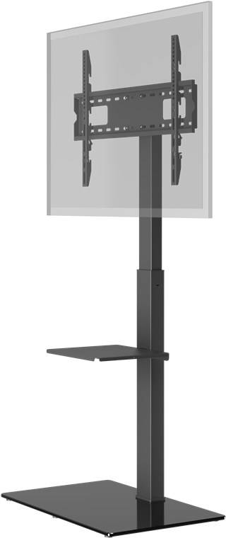 Goobay TV-Bodenständer Basic (Größe L) - Halterung für Fernseher und Monitore zwischen 37 und 70 Zoll (94-178 cm) bis 40