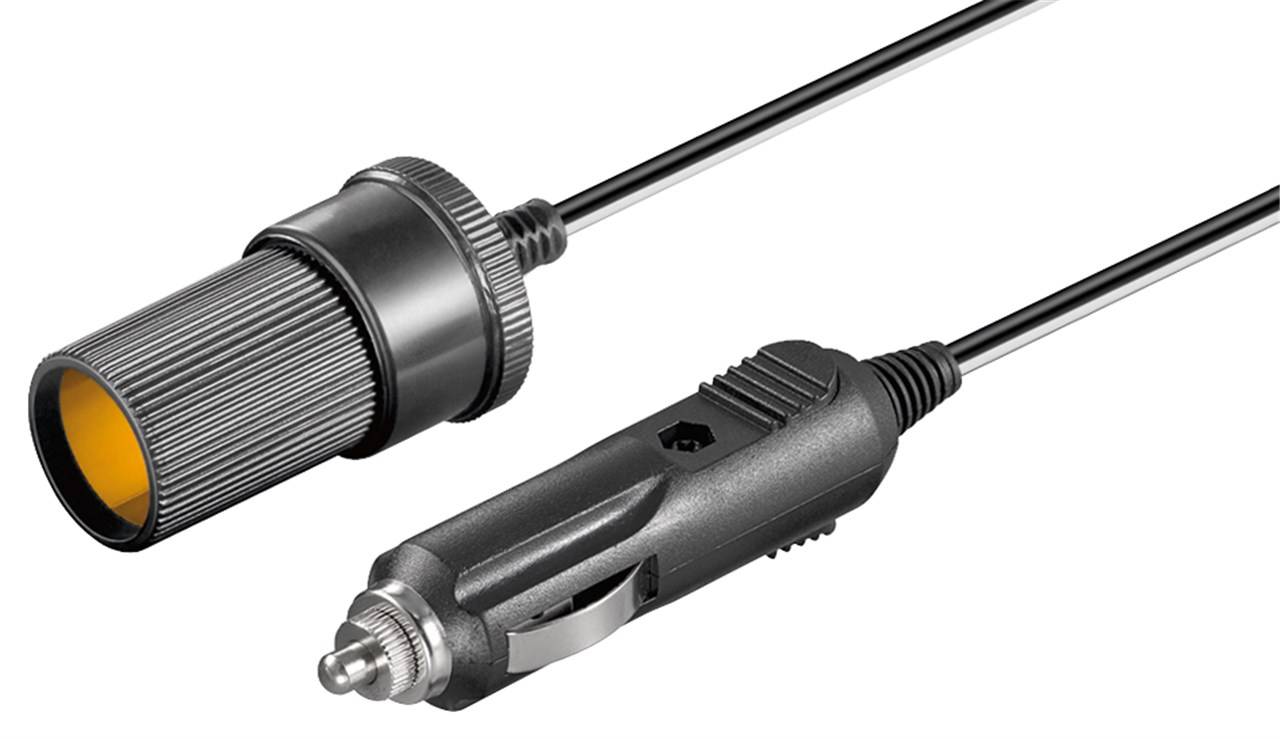 Goobay KFZ/Auto Zigarettenanzünder Verlängerung, 12 V, 2,0 m - mit 2,5-A-Sicherung, Zigarettenanzünder-Stecker > Zigaret