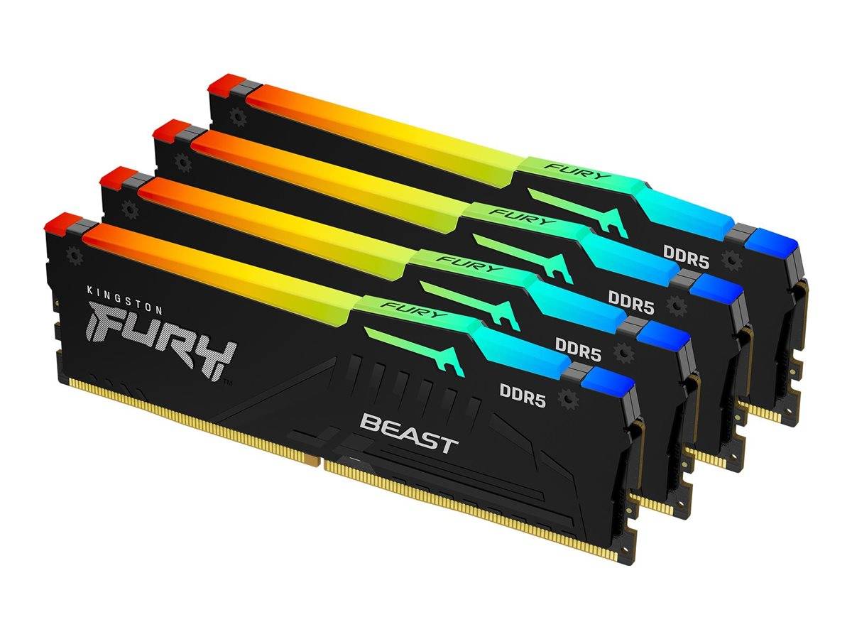 DDR5 128GB PC 5200 CL40 Kingston KIT (4x32GB) FURY Beast