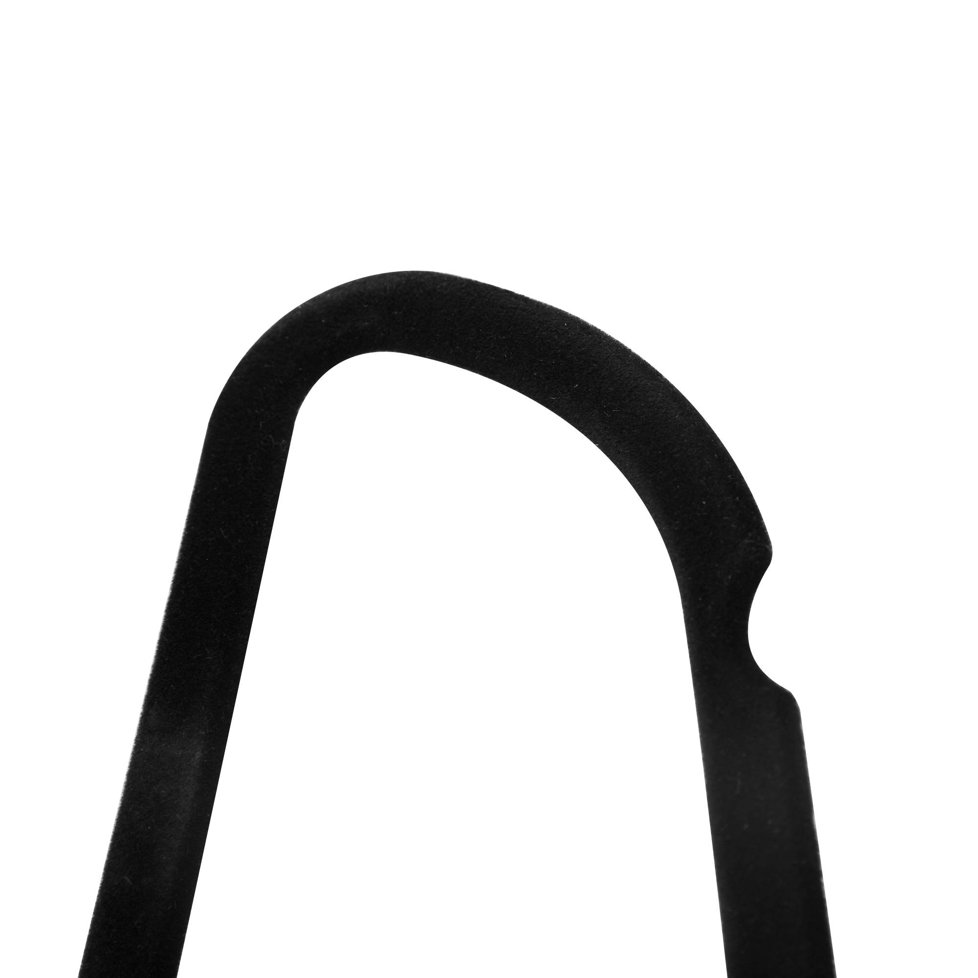 Intirilife Kleiderbügel in SAMT SCHWARZ - 10 Stück platzsparende Kleiderbügel aus Kunststoff und Metall mit rutschfestem Samtüberzug und Hosenstan