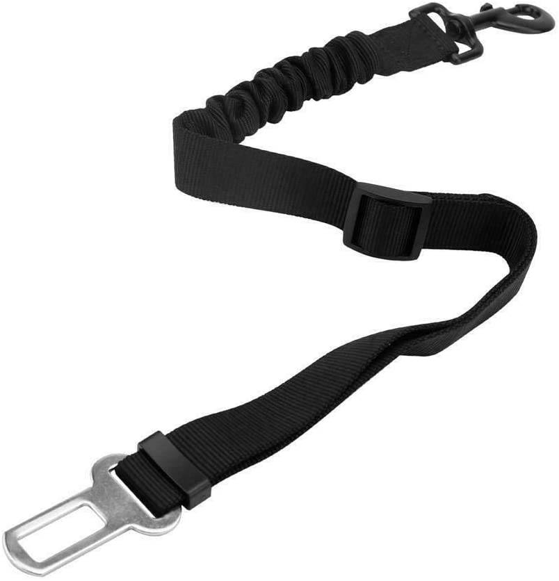 Intirilife Hunde Sicherheitsgurt in SCHWARZ – Elastischer Auto Hundegurt für alle Hunderassen kompatibel mit allen Autos – Einstellbarer Anschnal