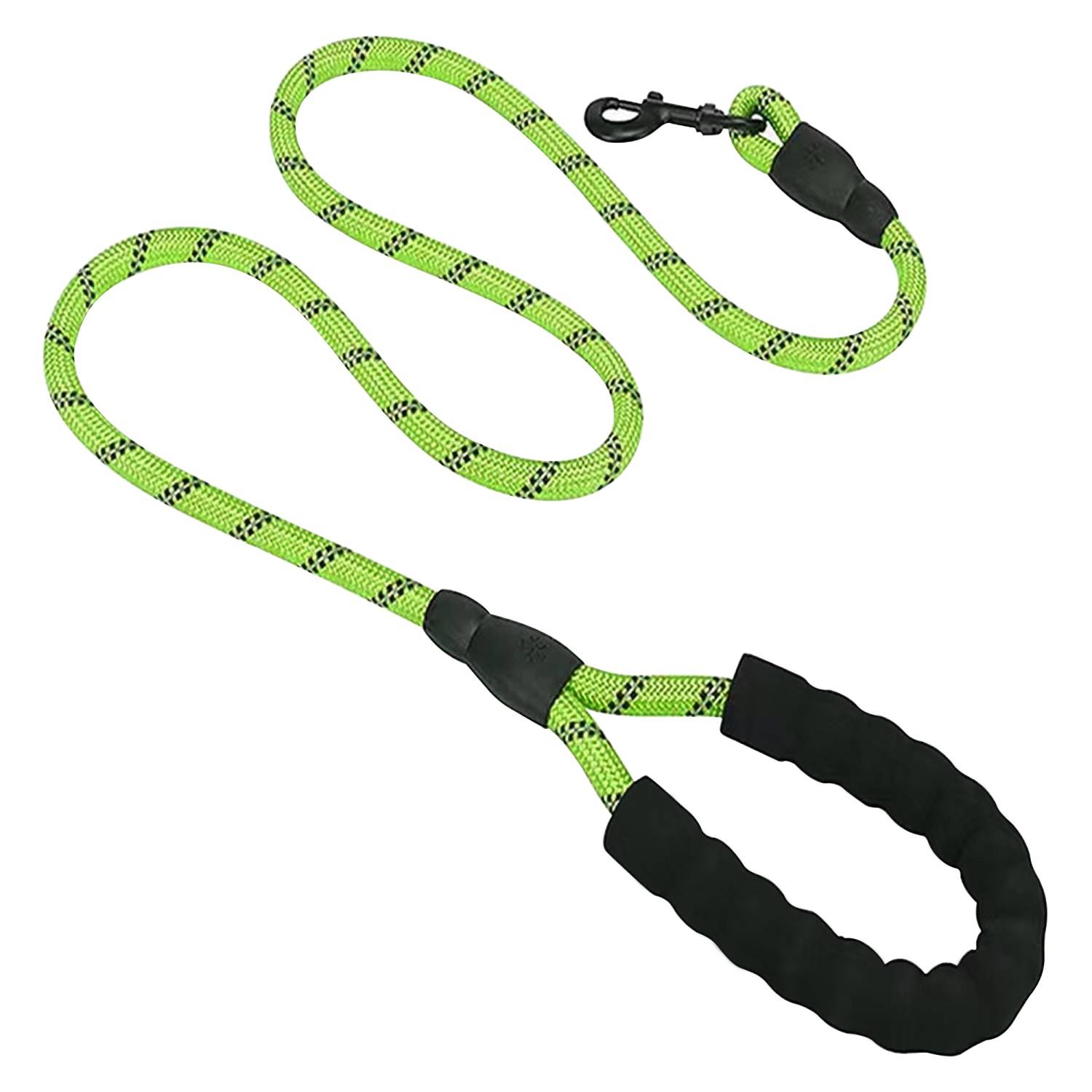 Intirilife Reflektierende Nylon Hundeleine Haustierleine in Grün mit 1.5 Metern Länge zum Spazieren gehen mit Ihrem Haustier