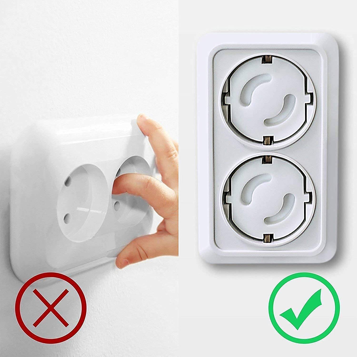 Intirilife Steckdosen Abdeckung in WEISS – 20er Set Steckdosenschutz ohne Kleben für besseren Schutz – Steckdosensicherung ohne Kleber
