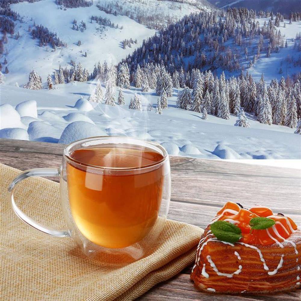 Intirilife 4x Doppelwandiges Thermo Glas Set in 200 - 300ml – Mundgeblasen isoliert für Latte Macchiato, als Teeglas oder Kaffeeglas Spülmaschinen