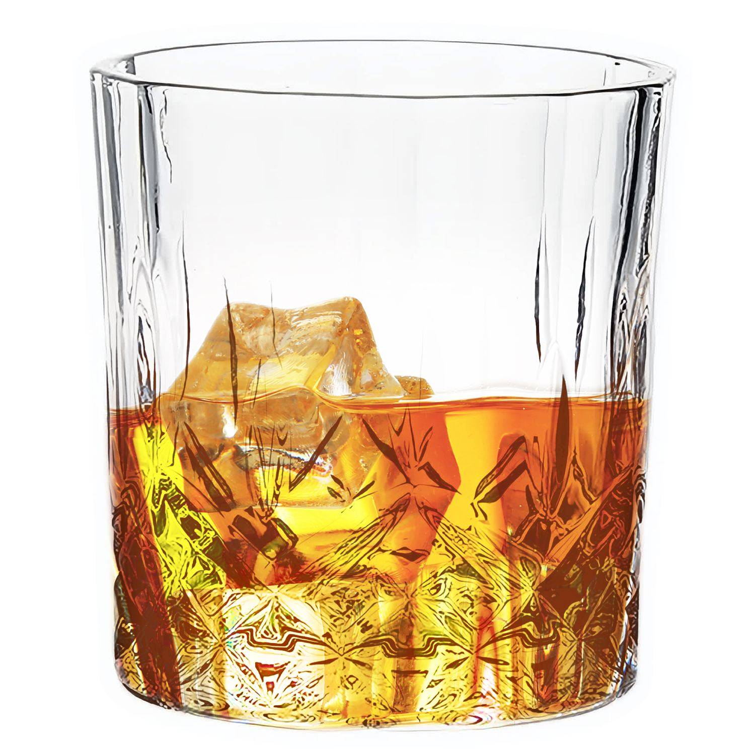 Intirilife Getränke Glas - 6er Pack Kristallglas - 200ml, nobles Glas, Glaskunst