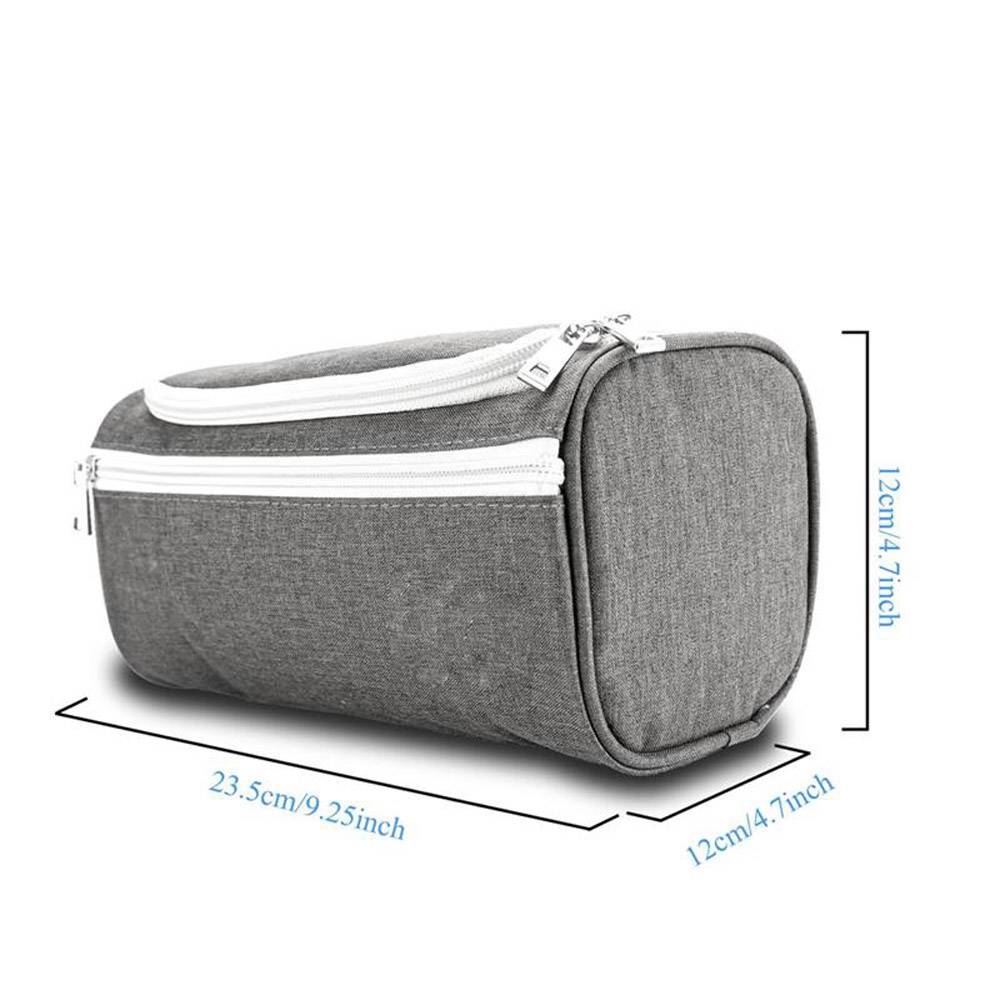 Intirilife Reisetasche in GRAU – Kulturbeutel mit Reißverschlüssen, vielen Aufbewahrungsmöglichkeiten und Tragegriff Reisetasche geeignet für Re