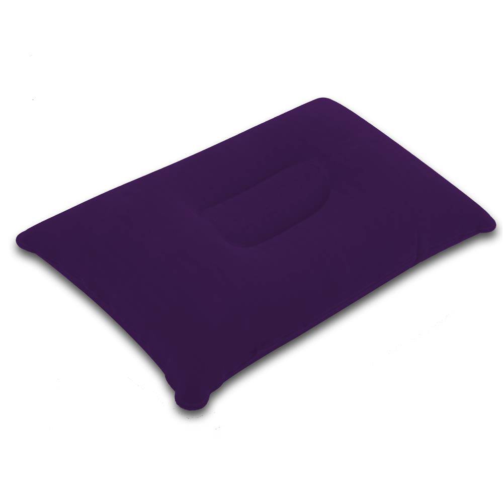 Intirilife Aufblasbares Kissen in SCHWARZ – Rechteckiges Kopfkissen zum Aufblasen mit ergonomischer Form zum bequemen Schlafen – Perfekt geeignet