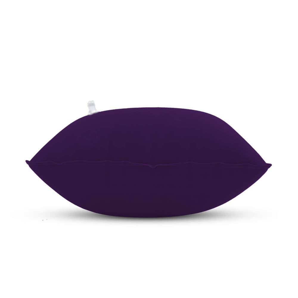 Intirilife Aufblasbares Kissen in SCHWARZ – Rechteckiges Kopfkissen zum Aufblasen mit ergonomischer Form zum bequemen Schlafen – Perfekt geeignet