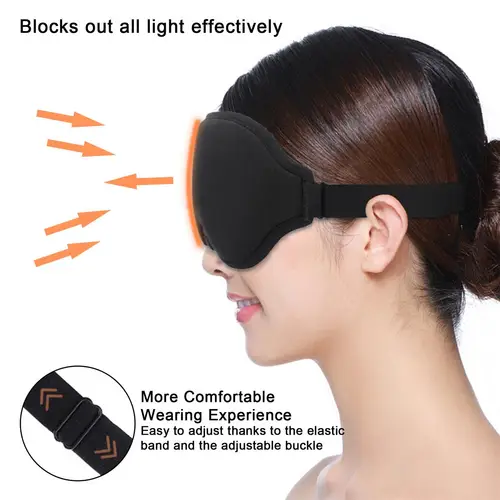 Intirilife Schlafmaske in Schwarz - 3D Schlafmaske - Soft, weich, leicht, stark abdunkelnd Intirilife Schlafmaske in Schwarz - 3D Schlafmaske - Soft, weich, leicht, stark abdunkelnd