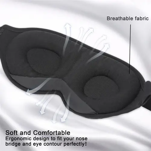 Intirilife Schlafmaske in Schwarz - 3D Schlafmaske - Soft, weich, leicht, stark abdunkelnd Intirilife Schlafmaske in Schwarz - 3D Schlafmaske - Soft, weich, leicht, stark abdunkelnd