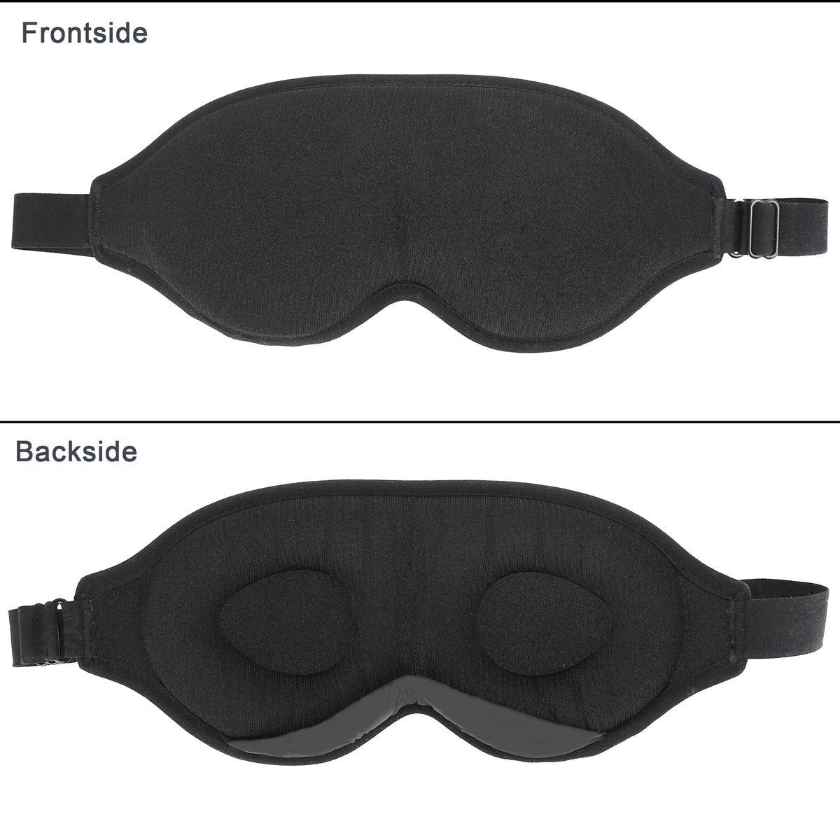 Intirilife Schlafmaske in Schwarz - 3D Schlafmaske - Soft, weich, leicht, stark abdunkelnd