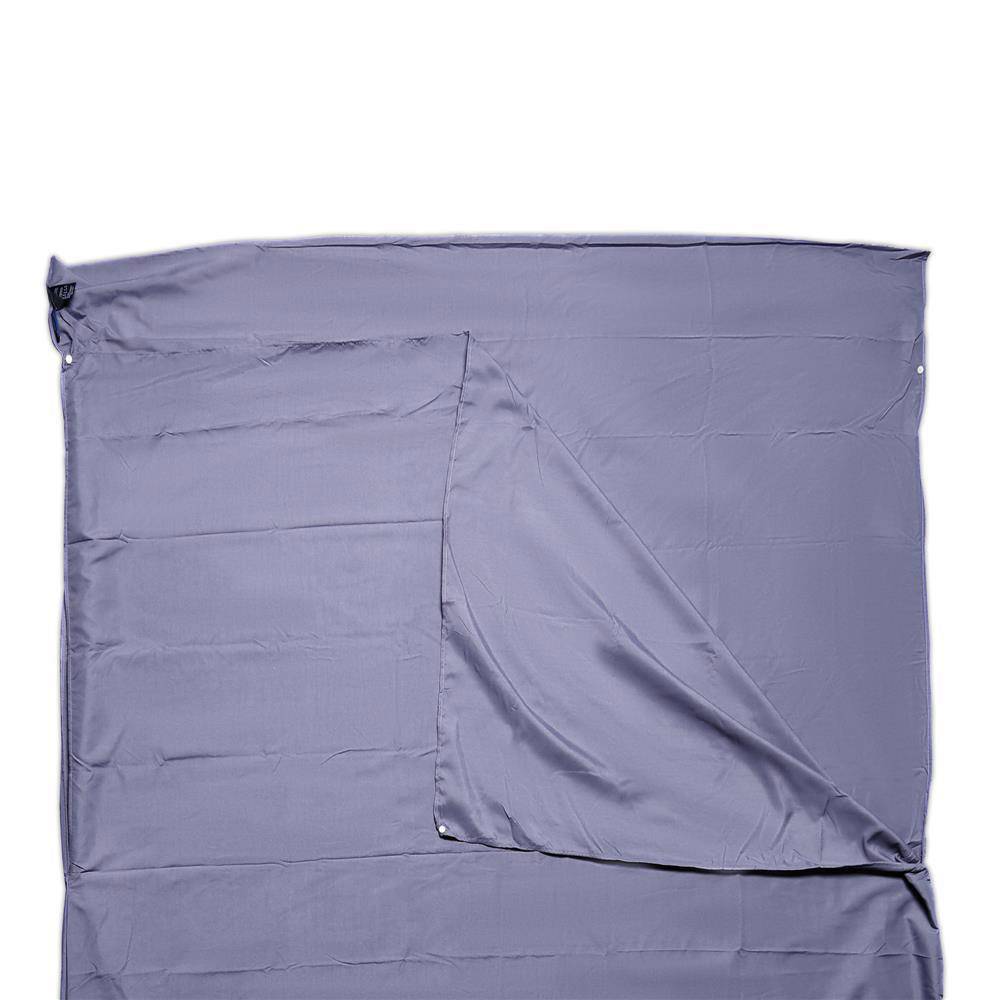 Intirilife Schlafsack 115 cm x 210 cm in DUNKEL LILA – Dünner Hüttenschlafsack Reiseschlafsack aus Polyester mit Verschluss und Aufbewahrungsbeute