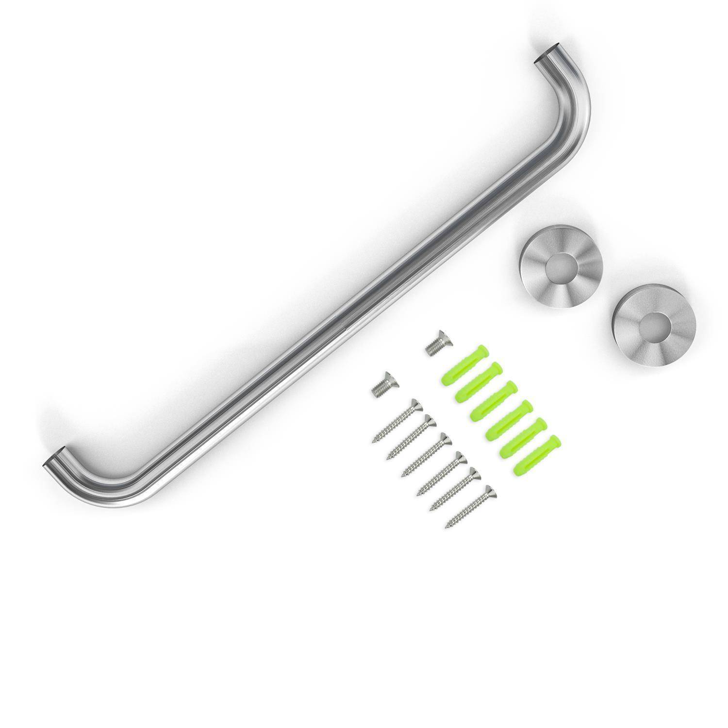 Intirilife Gebürstet Edelstahl Handtuchhalter Länge 30cm 19mm Stangendurchmesser - Handtuchstange Badetuchhalter Bad Sauna Küche