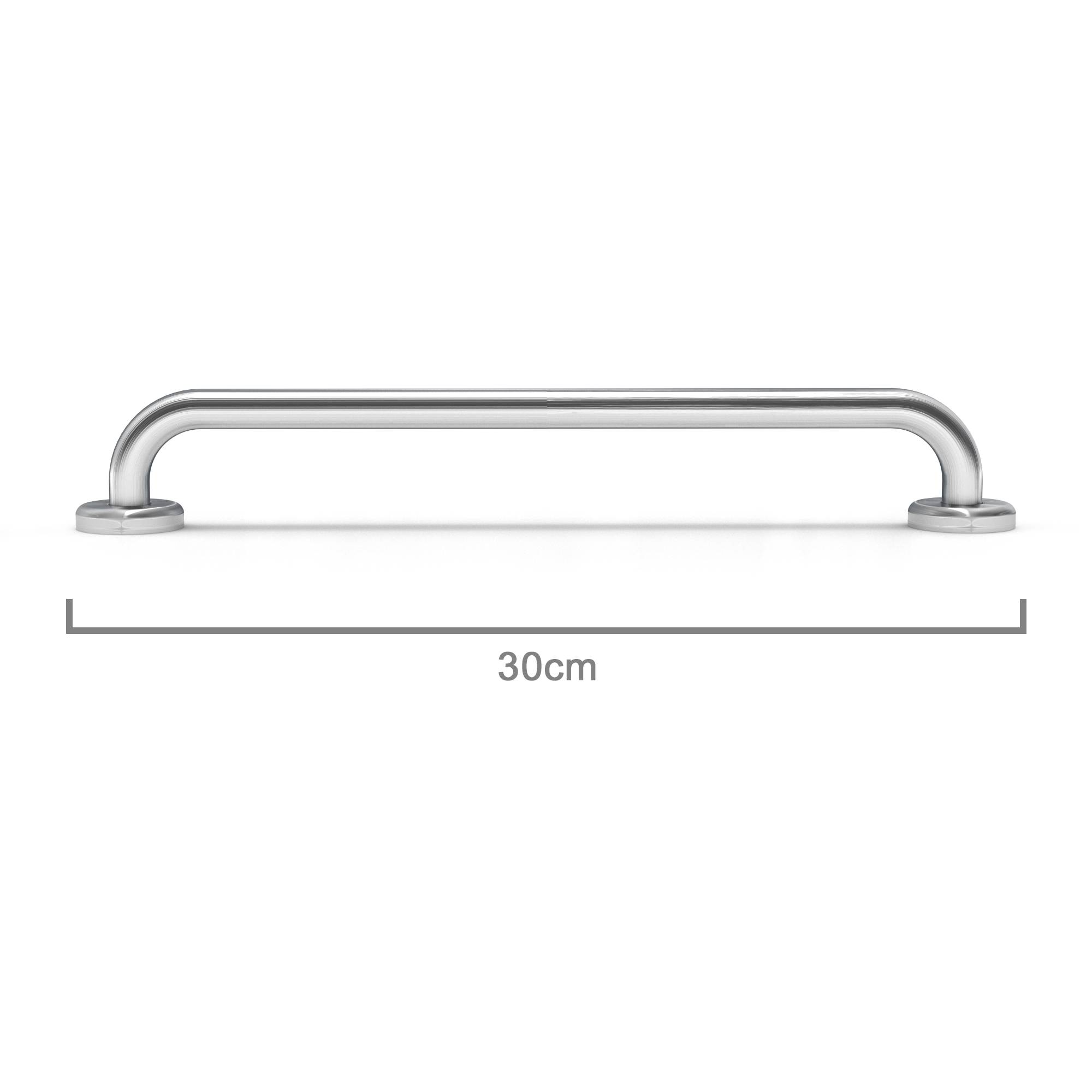 Intirilife Gebürstet Edelstahl Handtuchhalter Länge 30cm 19mm Stangendurchmesser - Handtuchstange Badetuchhalter Bad Sauna Küche